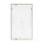Miroir de salle de bain LED tactile avec bande lumineuse intégrée Argent