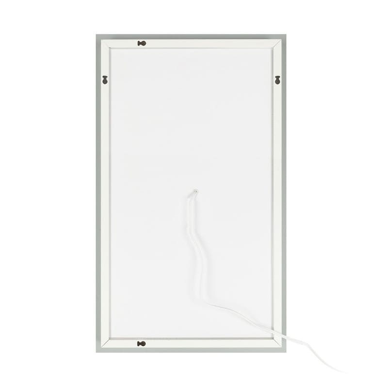 Miroir de salle de bain LED tactile avec bande lumineuse intégrée Argent