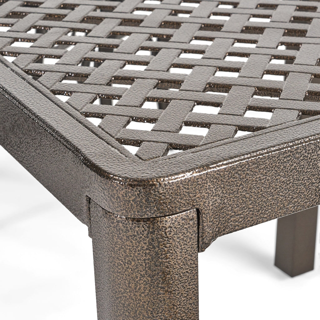Ensemble de salle à manger d'extérieur Bullpond en aluminium et osier marron, 9 pièces, par Christopher Knight Home