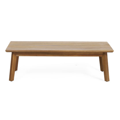 Christopher Knight Home Burchett Ensemble causeuse et table basse d'extérieur en bois d'acacia avec coussins Sunbrella en option