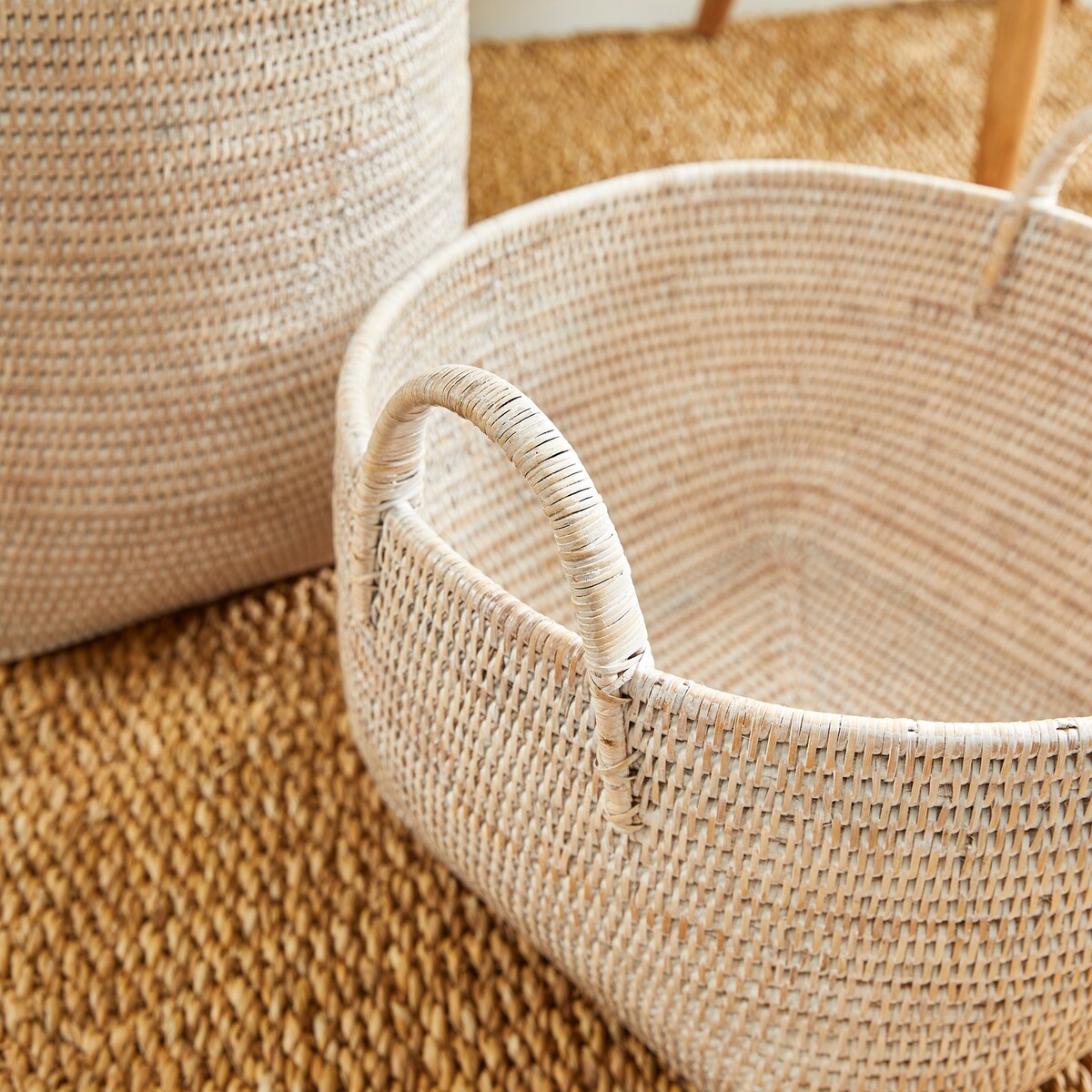 Paniers de verger en rotin de Birmanie, lot de 2