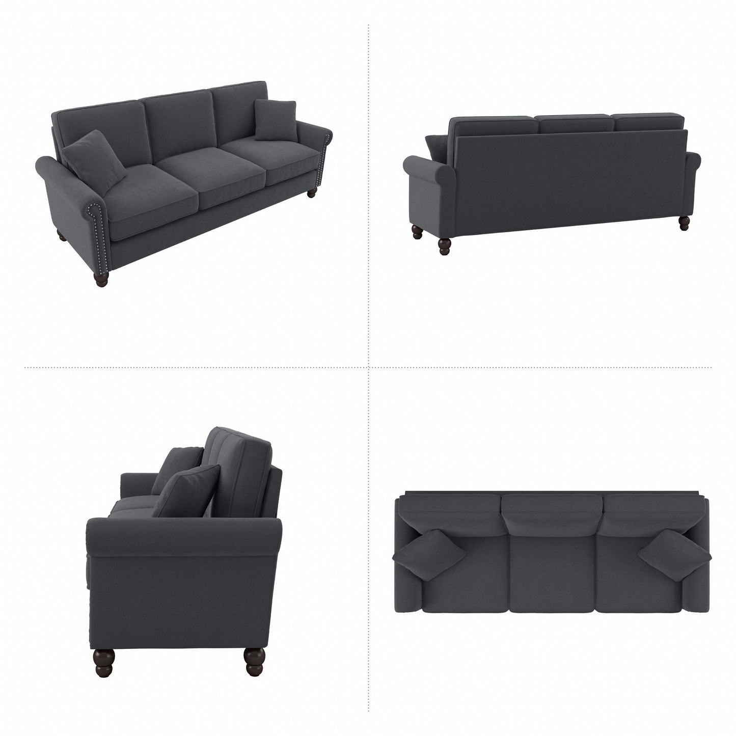 Grand canapé de salon 3 places Bush Furniture Coventry 85W