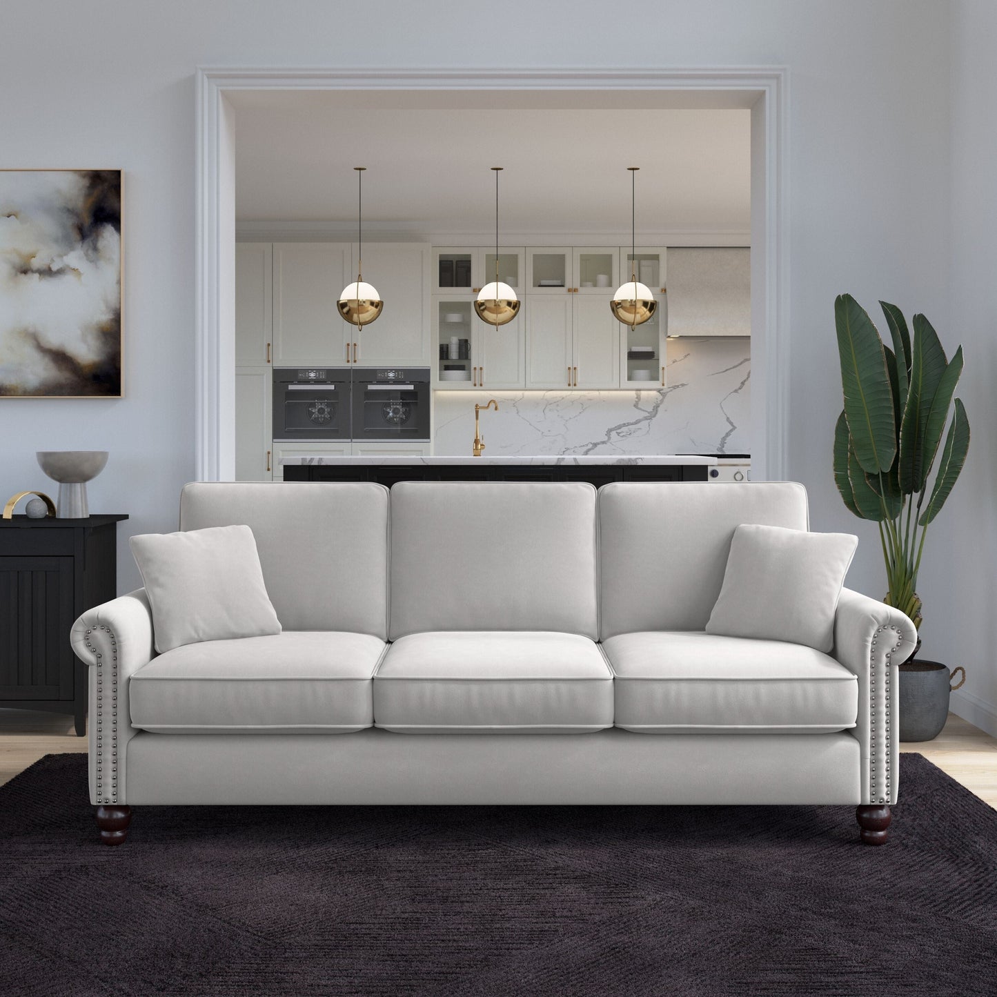 Grand canapé de salon 3 places Bush Furniture Coventry 85W