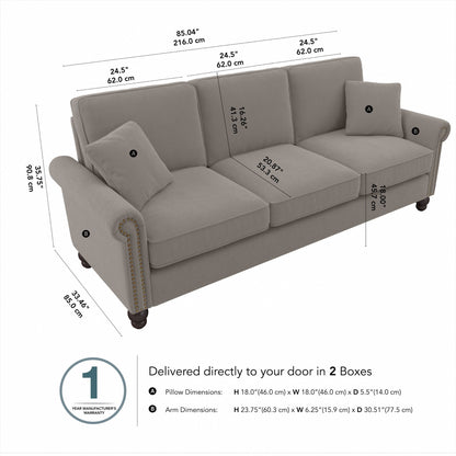 Grand canapé de salon 3 places Bush Furniture Coventry 85W
