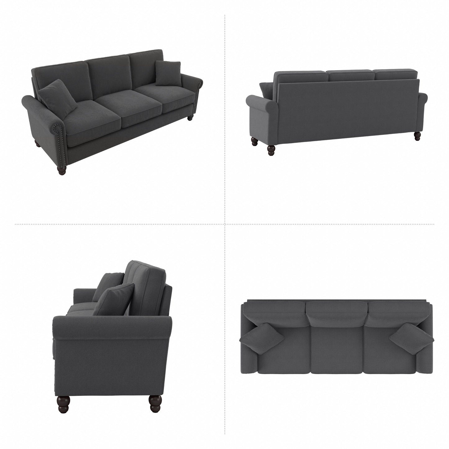 Grand canapé de salon 3 places Bush Furniture Coventry 85W