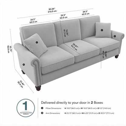 Grand canapé de salon 3 places Bush Furniture Coventry 85W