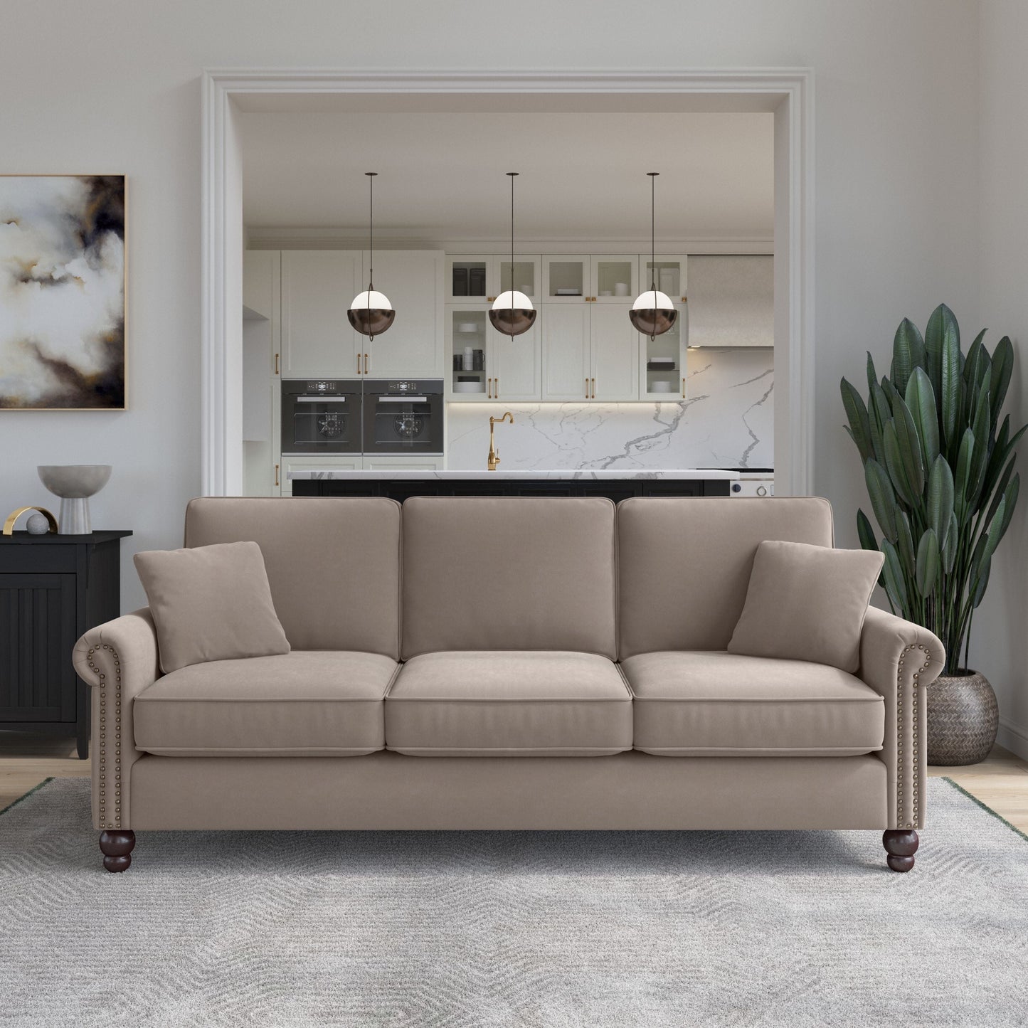 Grand canapé de salon 3 places Bush Furniture Coventry 85W