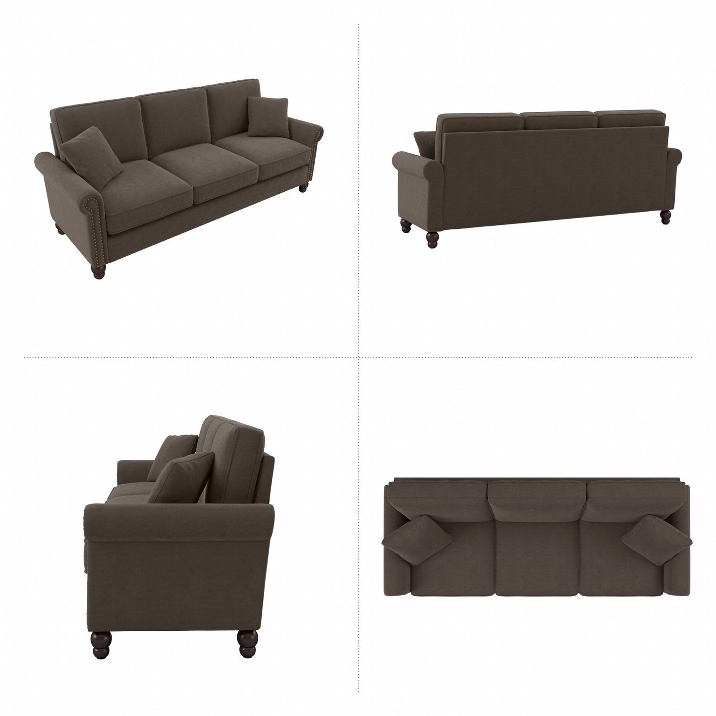 Grand canapé de salon 3 places Bush Furniture Coventry 85W