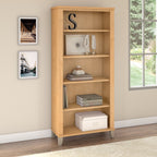 Bibliothèque haute à 5 étagères réglables Somerset de Bush Furniture