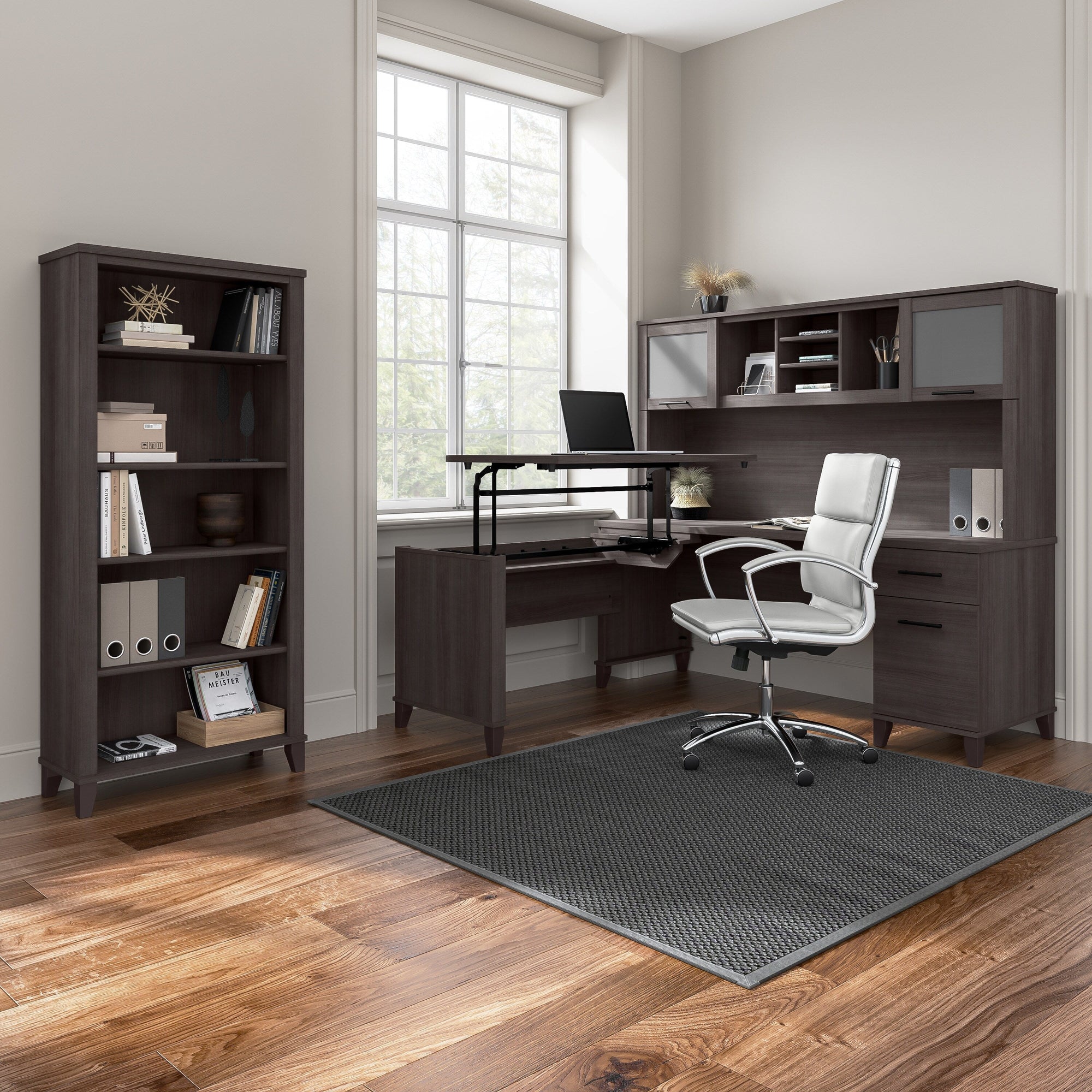 Bush Furniture Somerset Tall 5 Shelf Bookcase with Adjustable Shelves
