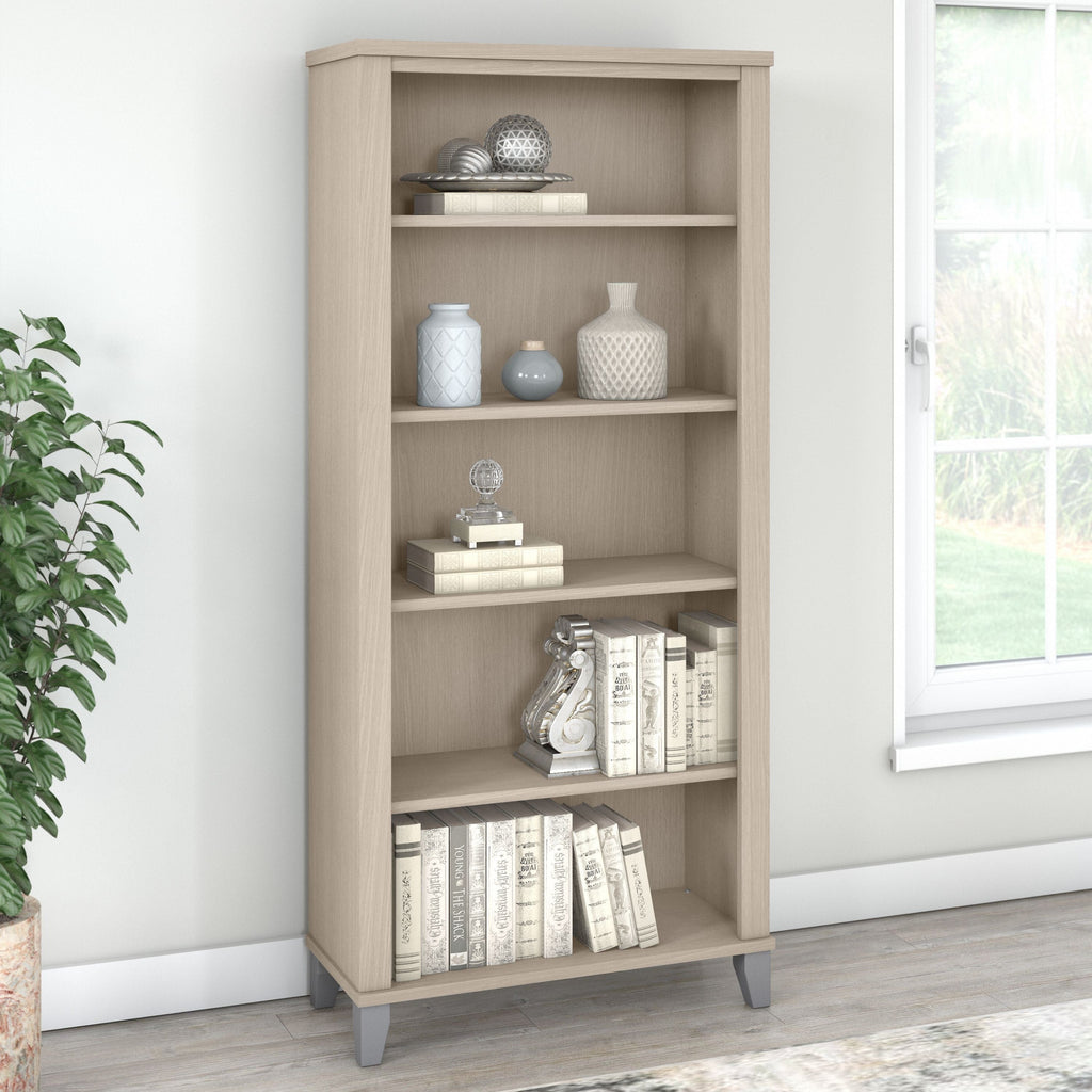 Bibliothèque haute à 5 étagères réglables Somerset de Bush Furniture