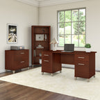 Bibliothèque haute à 5 étagères réglables Somerset de Bush Furniture