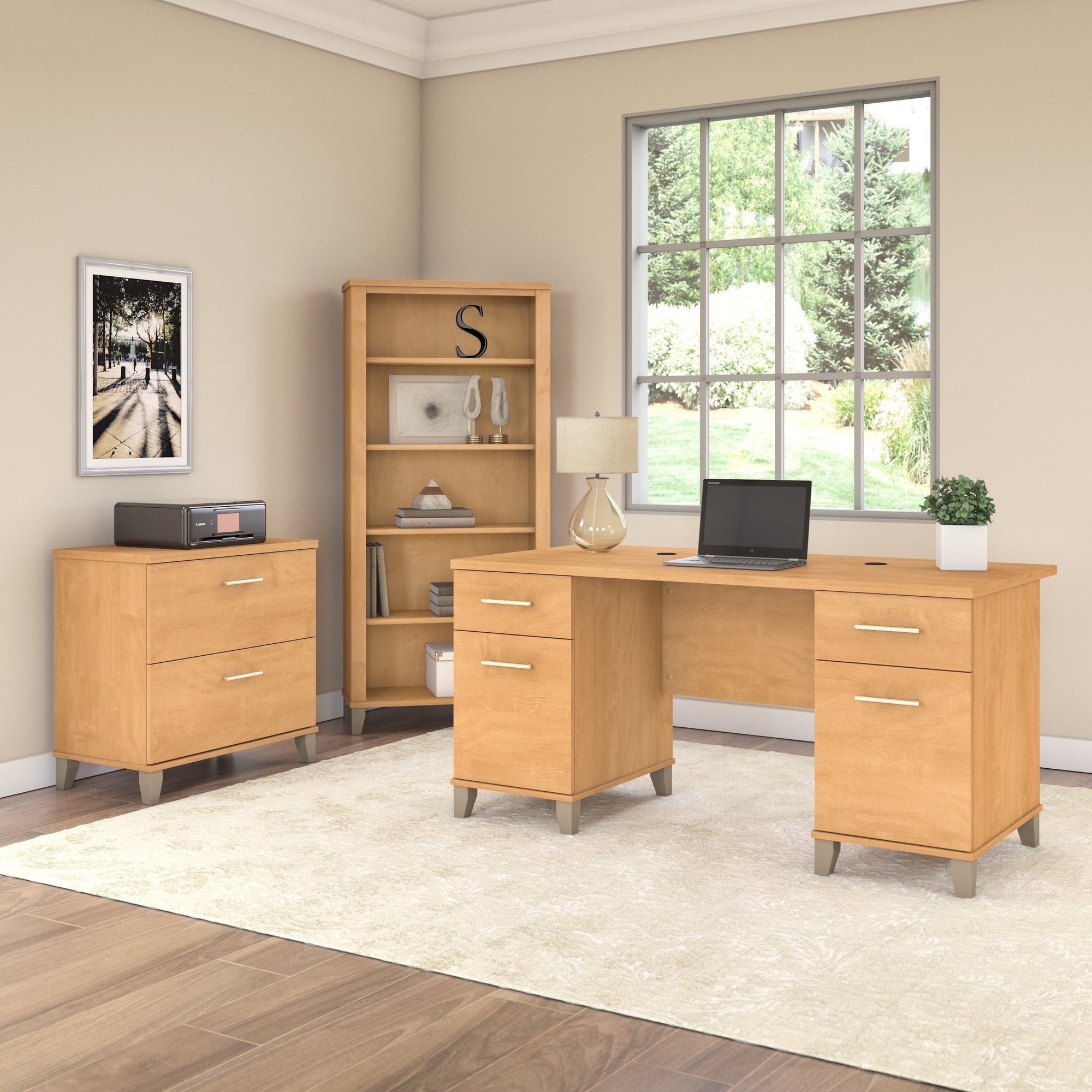 Bush Furniture Somerset Tall 5 Shelf Bookcase with Adjustable Shelves