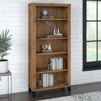 Bibliothèque haute à 5 étagères réglables Somerset de Bush Furniture
