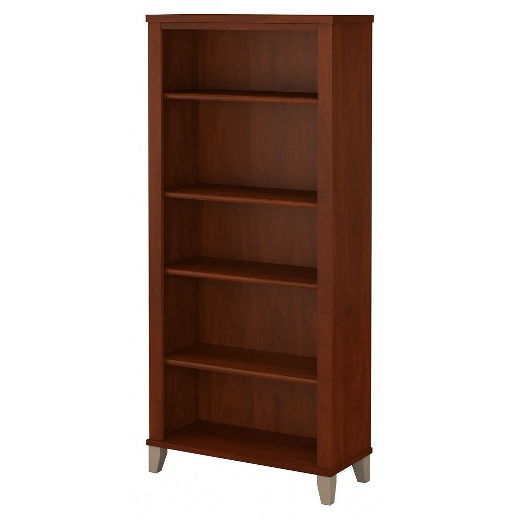 Bibliothèque haute à 5 étagères réglables Somerset de Bush Furniture