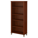 Bibliothèque haute à 5 étagères réglables Somerset de Bush Furniture
