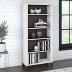 Bibliothèque haute à 5 étagères réglables Somerset de Bush Furniture