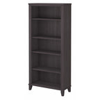 Bibliothèque haute à 5 étagères réglables Somerset de Bush Furniture