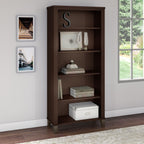 Bibliothèque haute à 5 étagères réglables Somerset de Bush Furniture