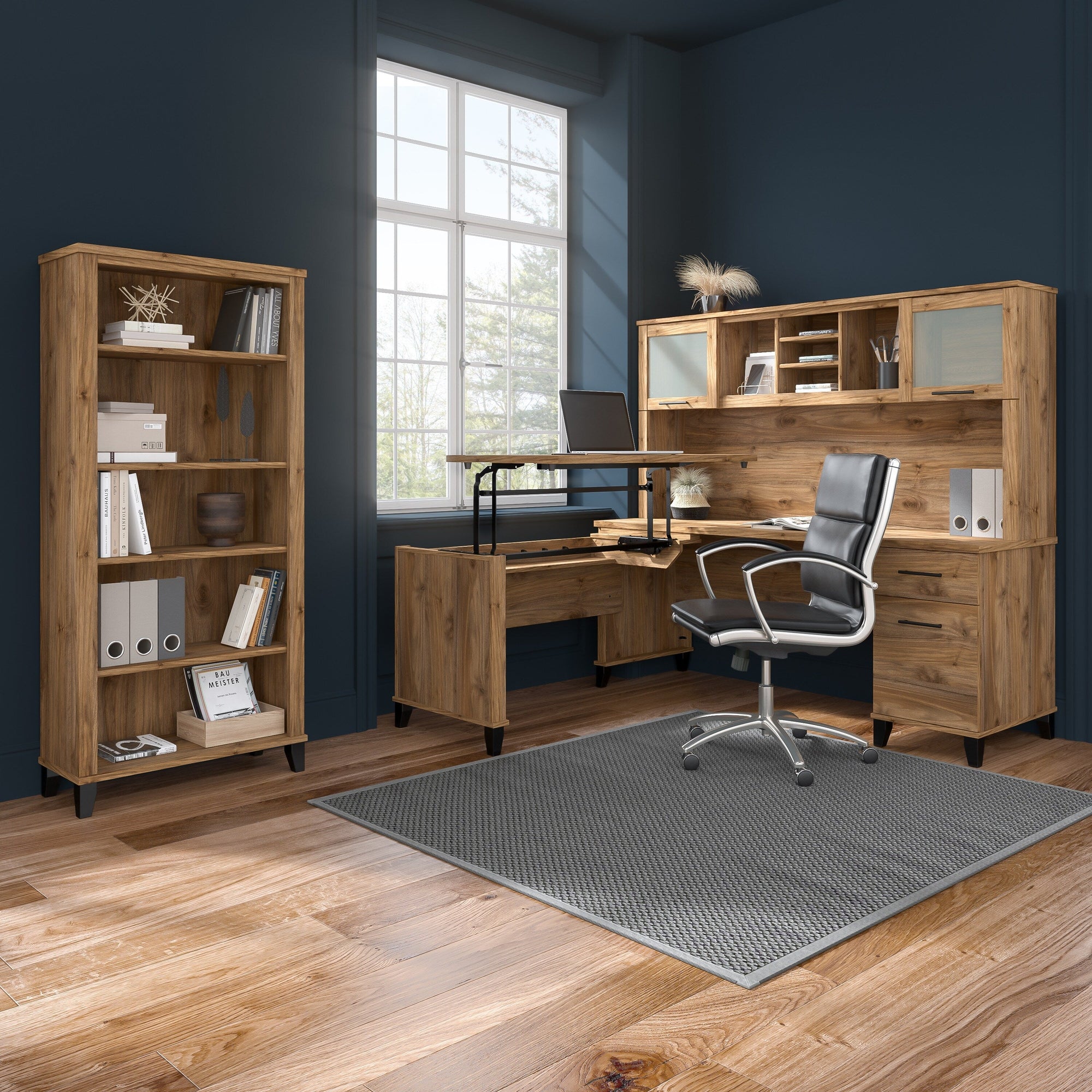 Bush Furniture Somerset Tall 5 Shelf Bookcase with Adjustable Shelves