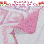 Parure de lit avec couette et motif papillon et fleurs roses