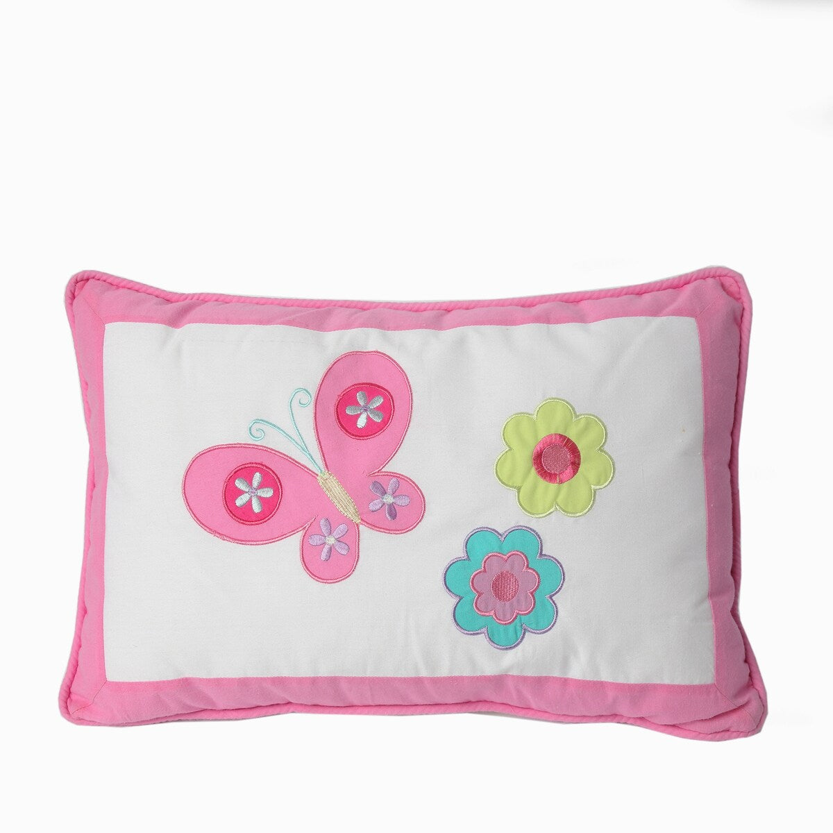 Parure de lit avec couette et motif papillon et fleurs roses