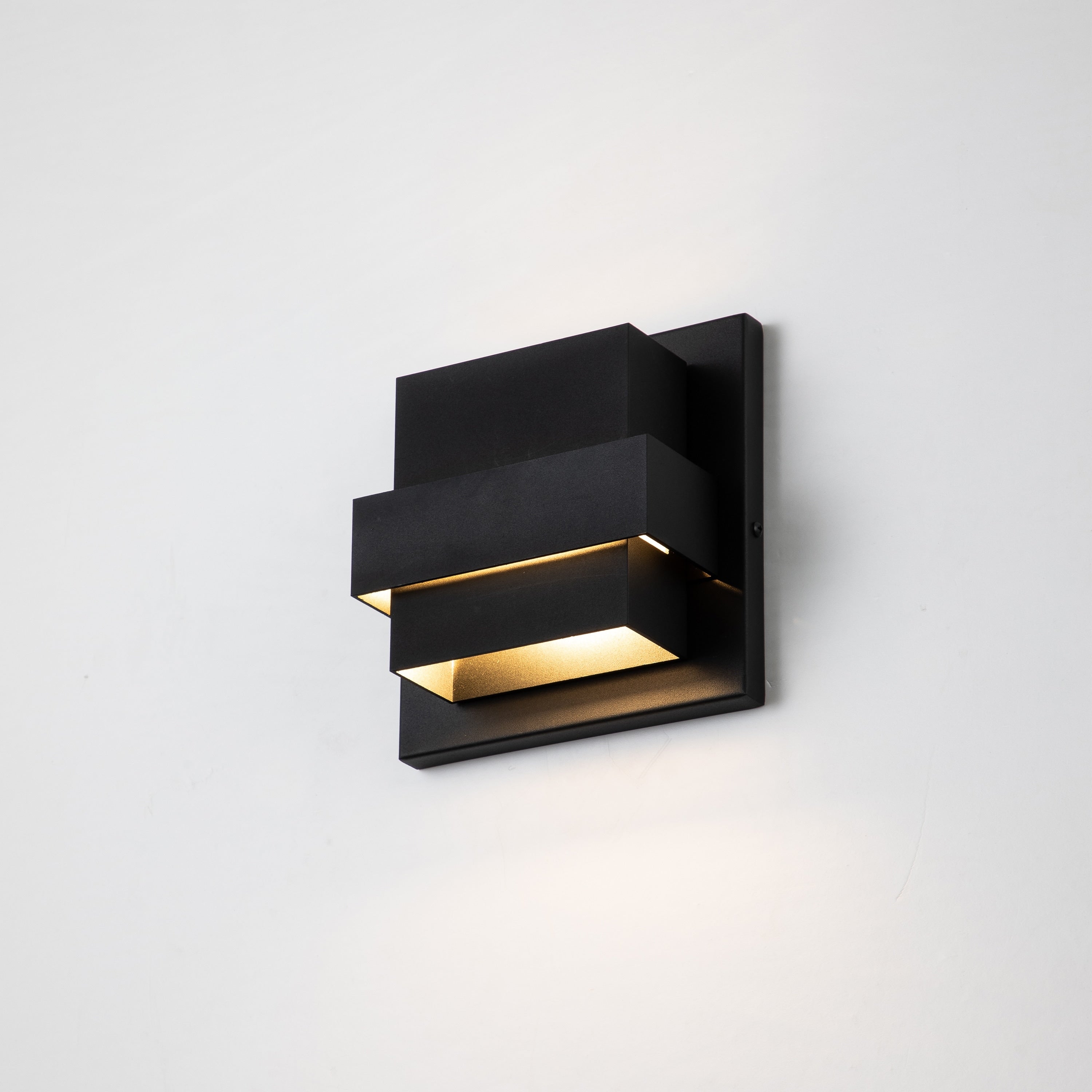 Applique murale C Cattleya à 1 lumière, LED intégrée, aluminium noir mat – Noir mat