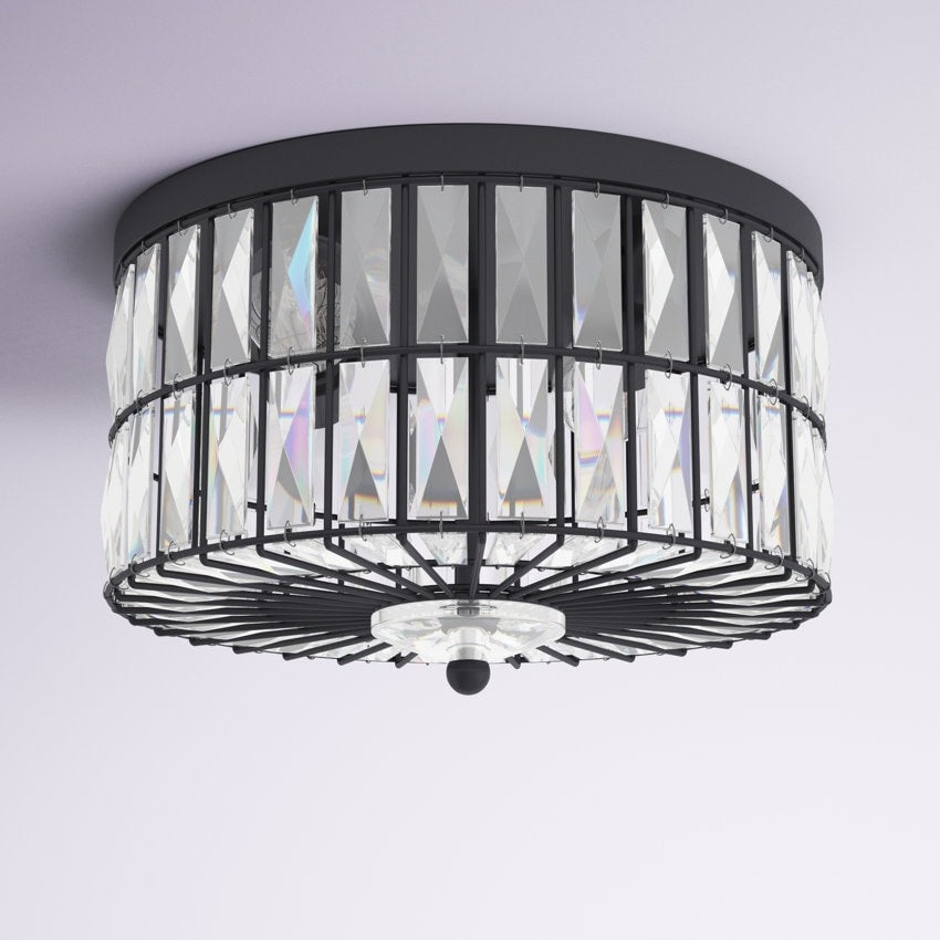 Plafonnier encastré à 2 ampoules en cristal incandescent C Cattleya