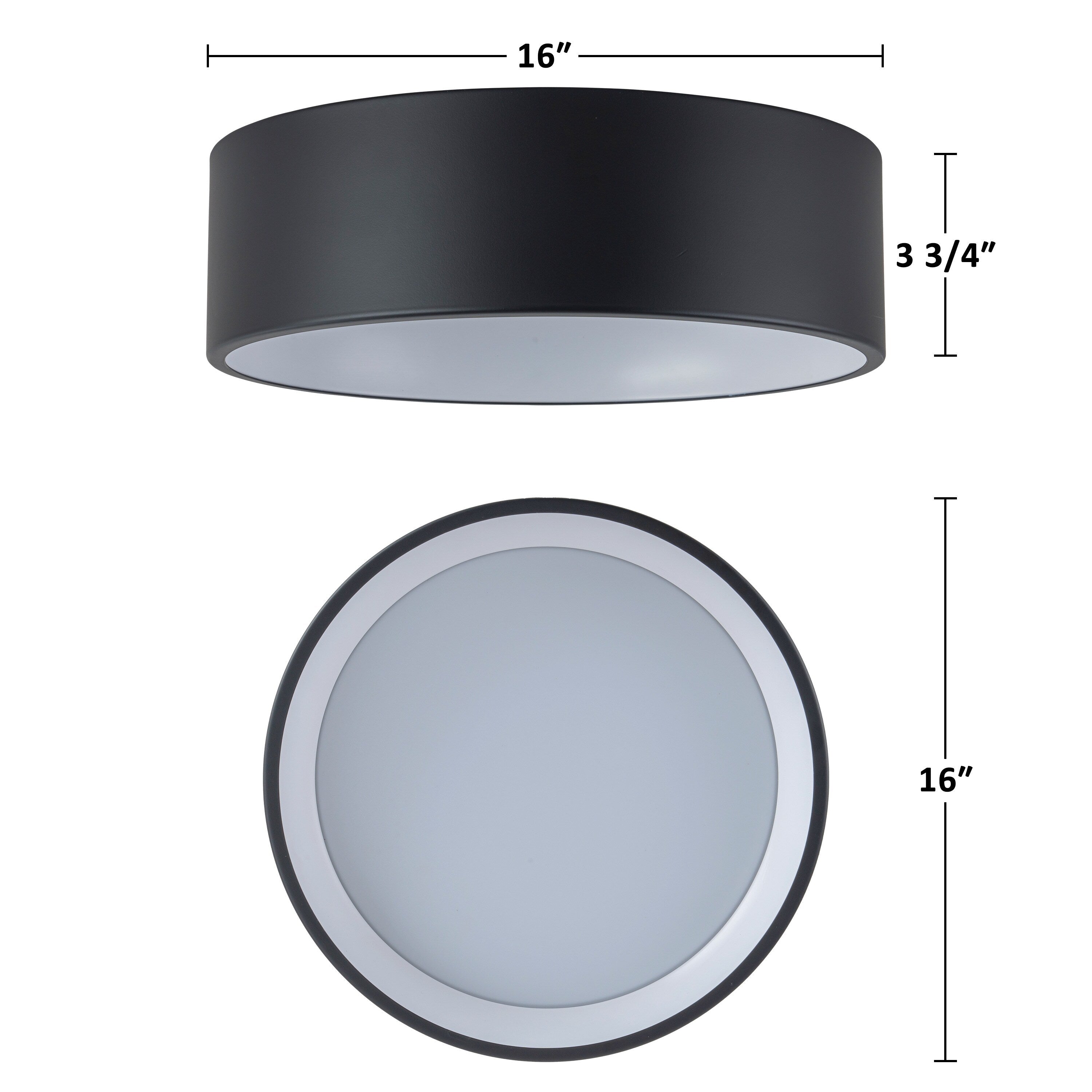 Plafonnier encastré à LED intégré C Cattleya noir et bois 3CCT