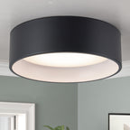 Plafonnier encastré à LED intégré C Cattleya noir et bois 3CCT