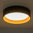 Plafonnier encastré à LED intégré C Cattleya noir et bois 3CCT