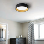 Plafonnier encastré à LED intégré C Cattleya noir et bois 3CCT