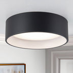 Plafonnier encastré à LED intégré C Cattleya noir et bois 3CCT