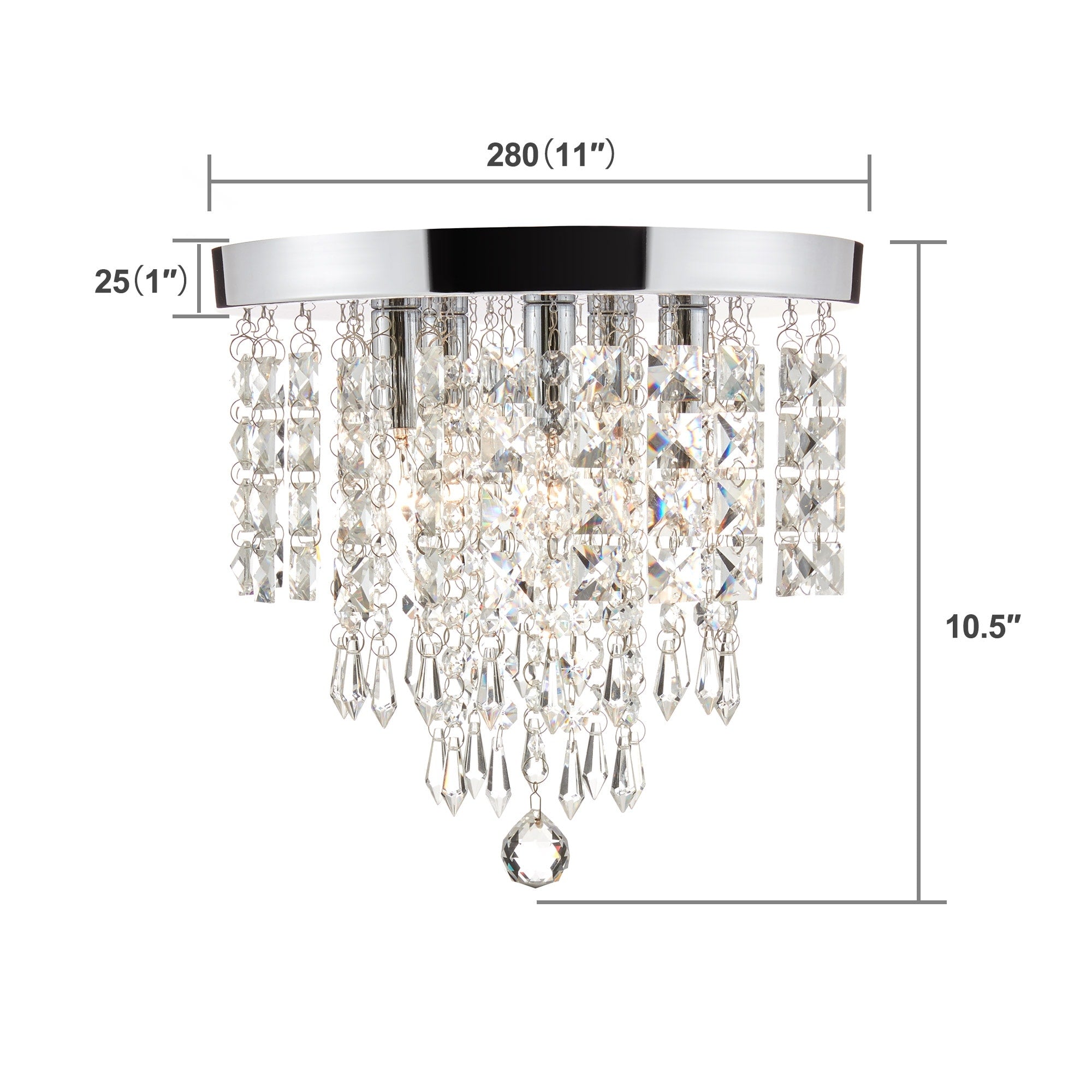 Plafonnier en cristal à 5 ​​lumières CO-Z 11