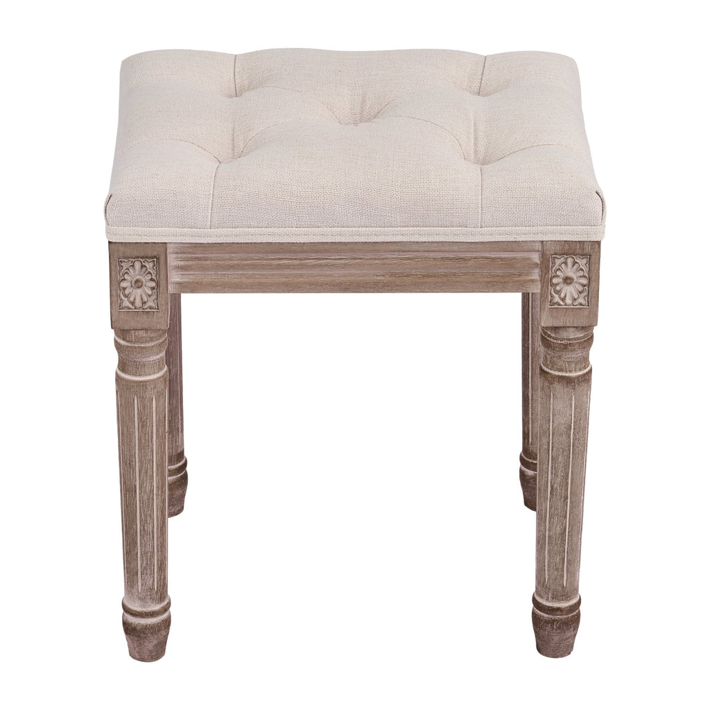 Tabouret de pied et de coiffeuse rembourré vintage français CO-Z