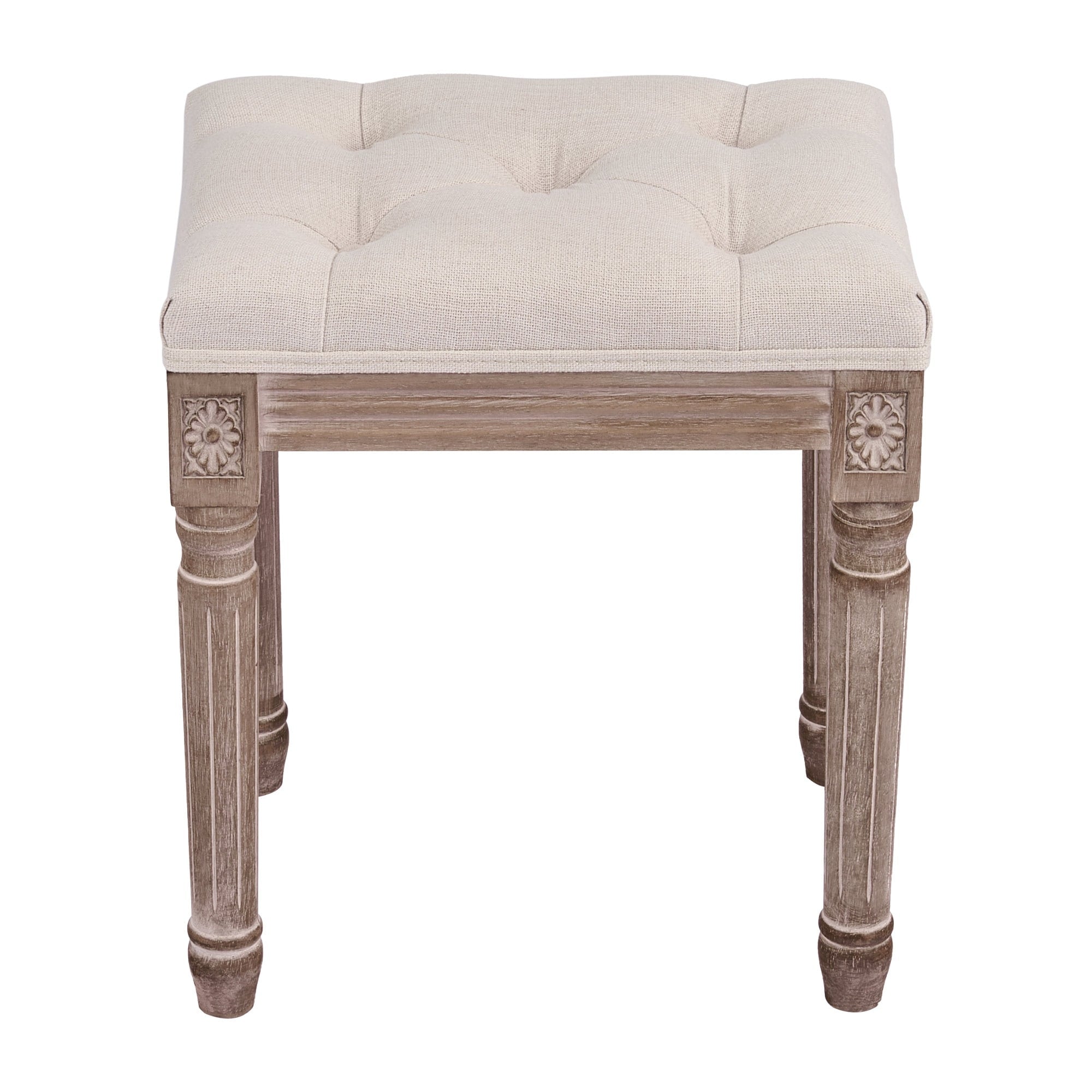 Tabouret de pied et de coiffeuse rembourré vintage français CO-Z