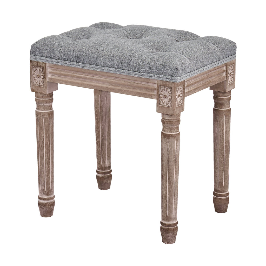 Tabouret de pied et de coiffeuse rembourré vintage français CO-Z