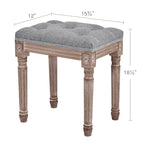 Tabouret de pied et de coiffeuse rembourré vintage français CO-Z