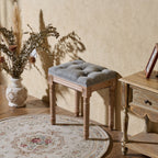 Tabouret de pied et de coiffeuse rembourré vintage français CO-Z