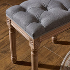 Tabouret de pied et de coiffeuse rembourré vintage français CO-Z