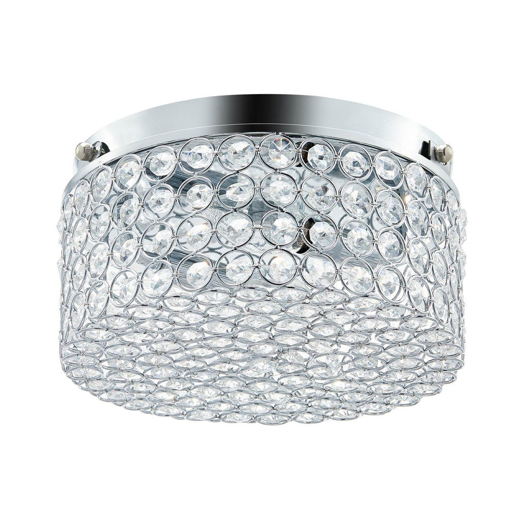 Plafonnier encastré rond moderne à 2 lumières en cristal CO-Z