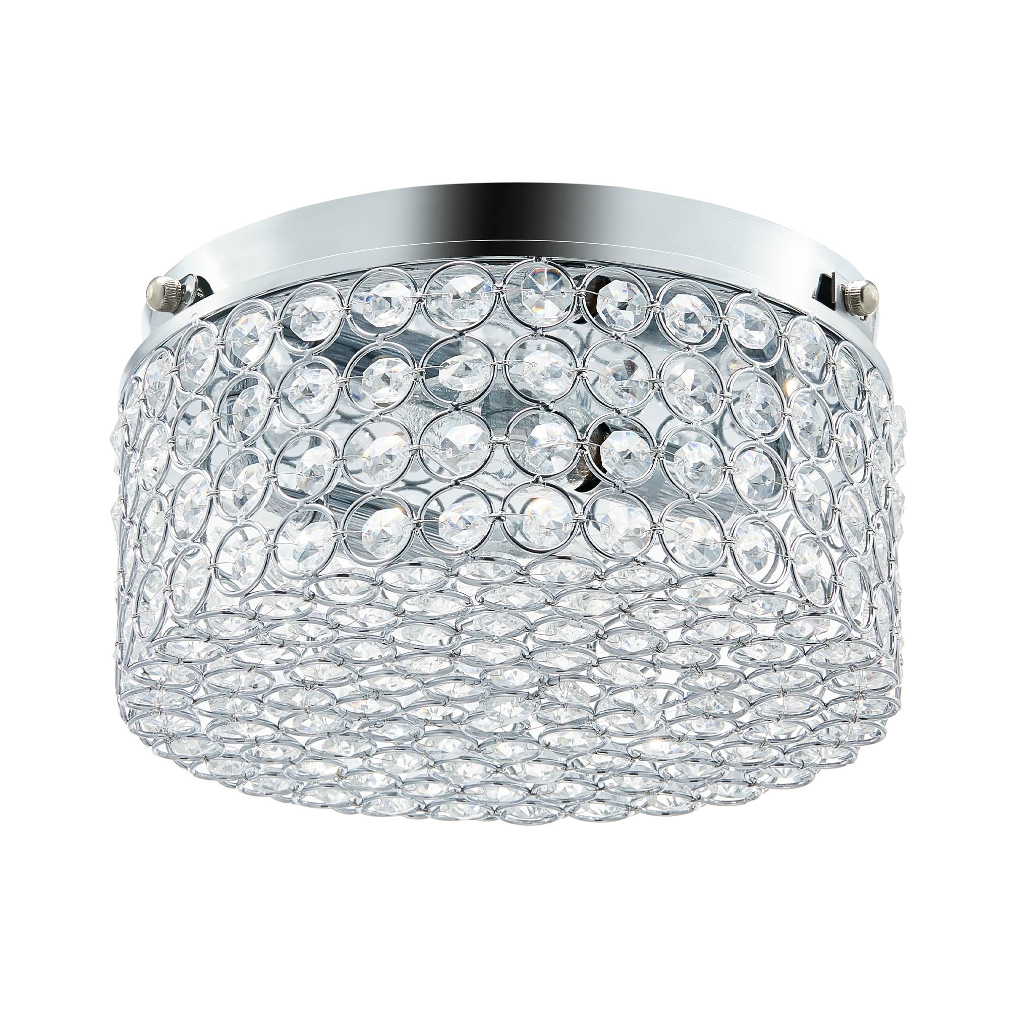 Plafonnier encastré rond moderne à 2 lumières en cristal CO-Z