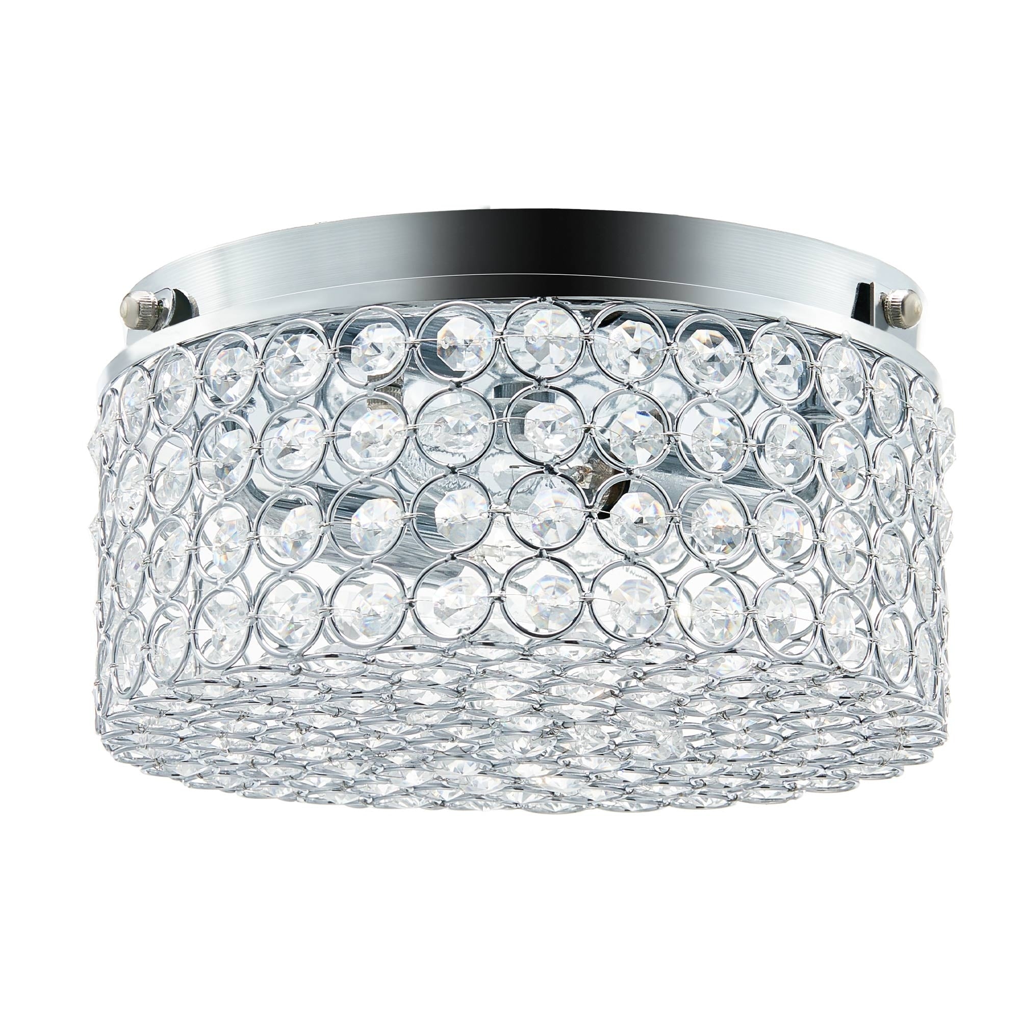 Plafonnier encastré rond moderne à 2 lumières en cristal CO-Z