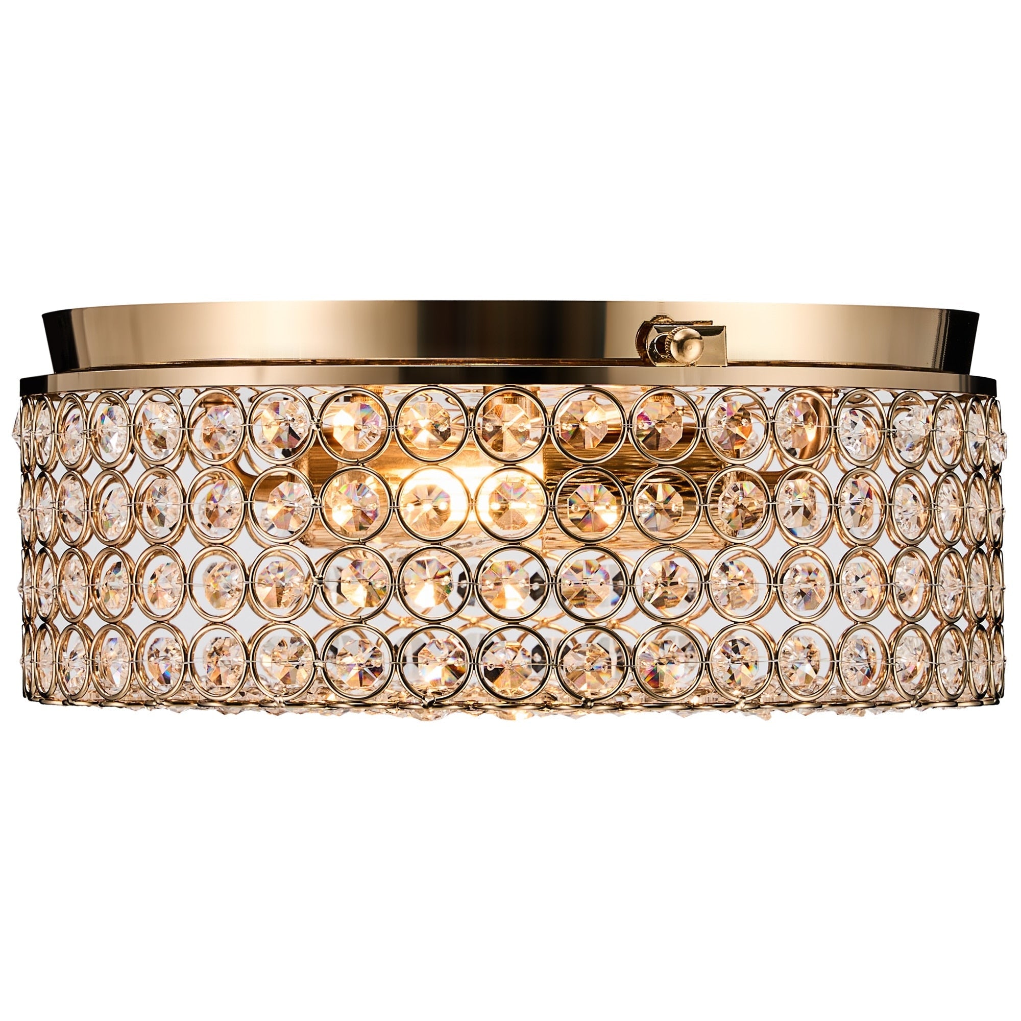 Plafonnier encastré rond moderne à 2 lumières en cristal CO-Z