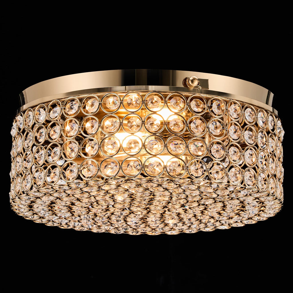 Plafonnier encastré rond moderne à 2 lumières en cristal CO-Z