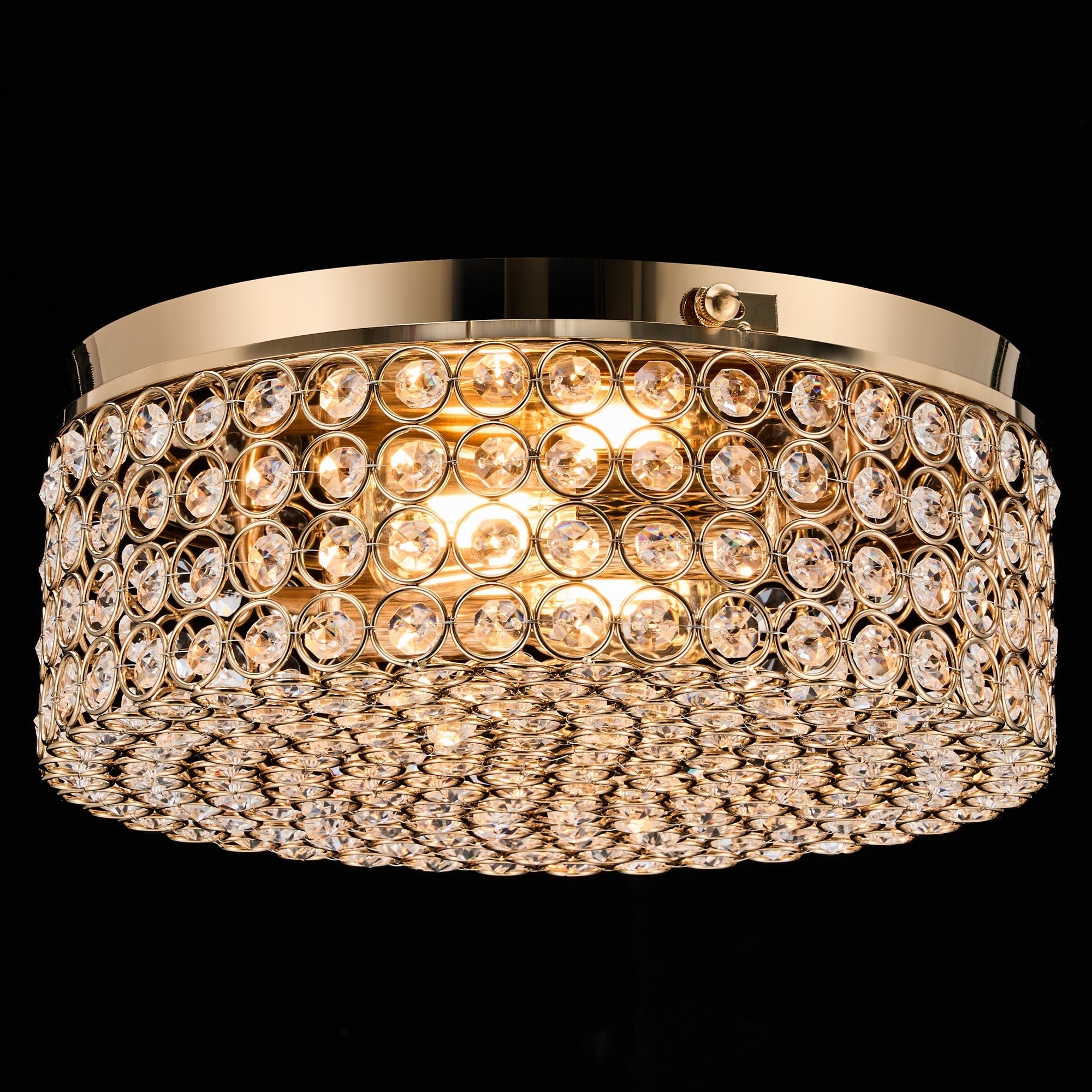 Plafonnier encastré rond moderne à 2 lumières en cristal CO-Z