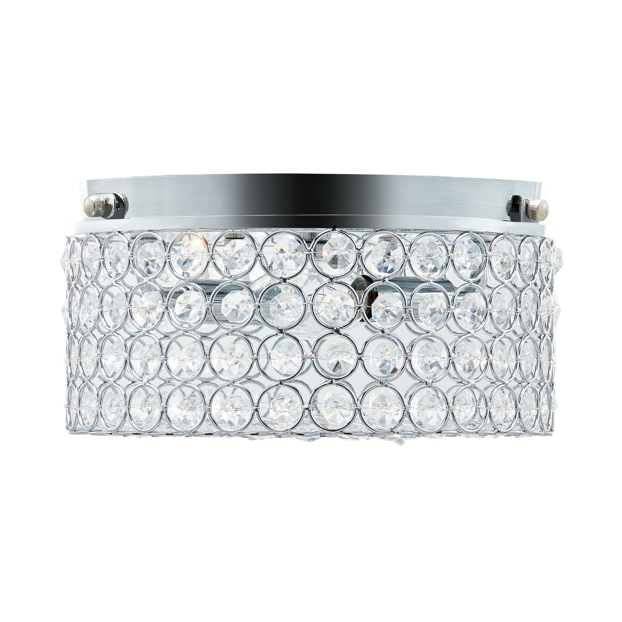 Plafonnier encastré rond moderne à 2 lumières en cristal CO-Z