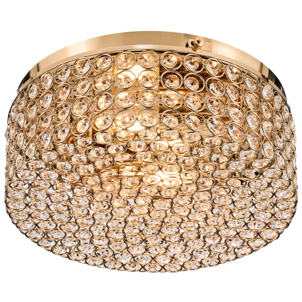 Plafonnier encastré rond moderne à 2 lumières en cristal CO-Z