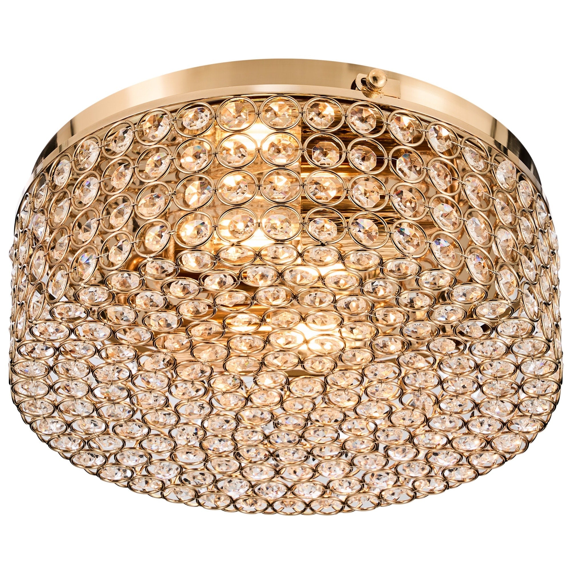 Plafonnier encastré rond moderne à 2 lumières en cristal CO-Z