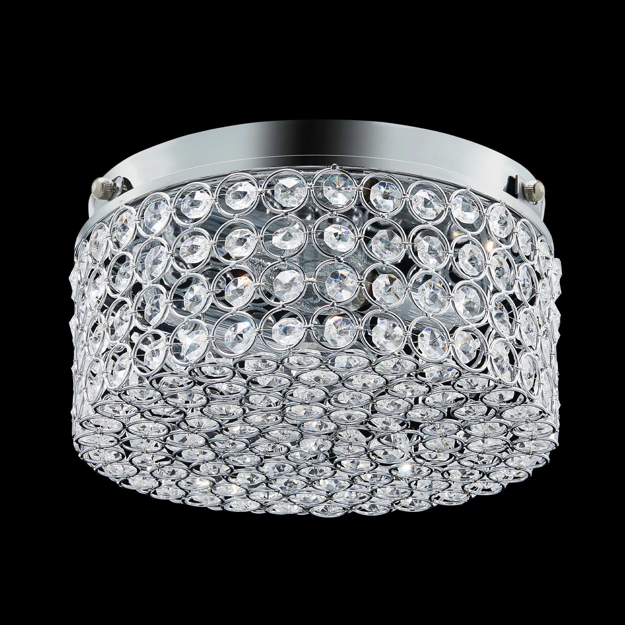 Plafonnier encastré rond moderne à 2 lumières en cristal CO-Z
